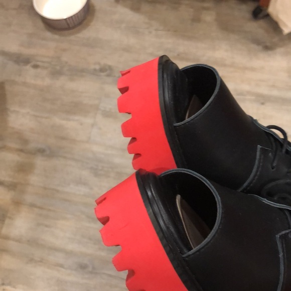 All Black Brand Lug Sole Open Toe Shoe size 41 - Picture 5 of 5